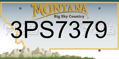3PS7379 Montana License Plate