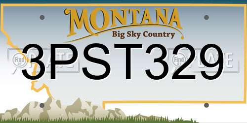 3PST329 Montana License Plate