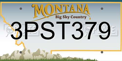3PST379 Montana License Plate