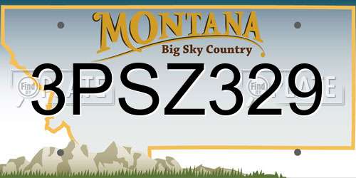 3PSZ329 Montana License Plate