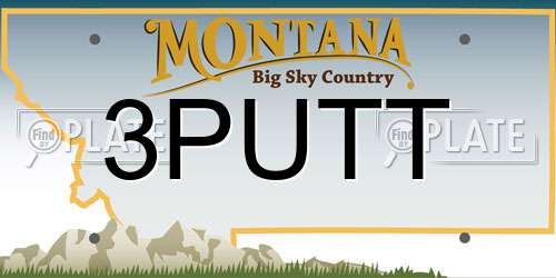 3PUTT Montana License Plate