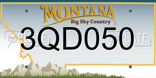 3QD050 Montana License Plate