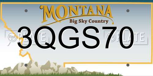 3QGS70 Montana License Plate