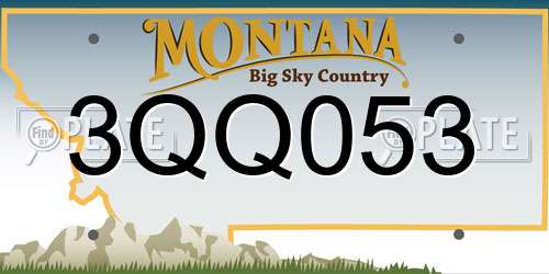 3QQ053 Montana License Plate