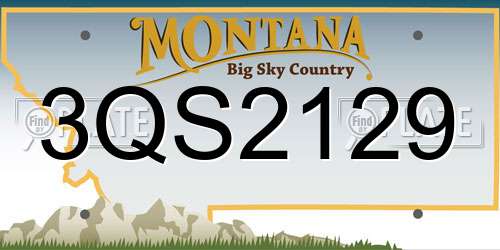 3QS2129 Montana License Plate