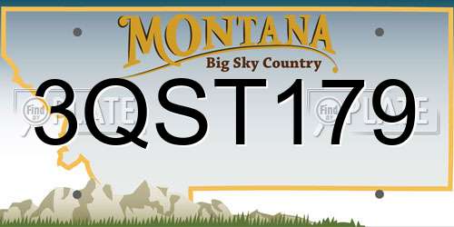 3QST179 Montana License Plate