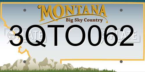 3QTO062 Montana License Plate