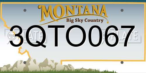 3QTO067 Montana License Plate