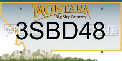 3SBD48 Montana License Plate