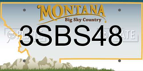 3SBS48 Montana License Plate