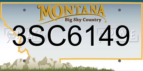3SC6149 Montana License Plate