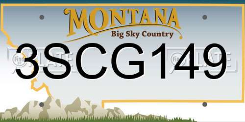 3SCG149 Montana License Plate