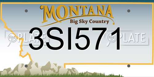 3SI571 Montana License Plate