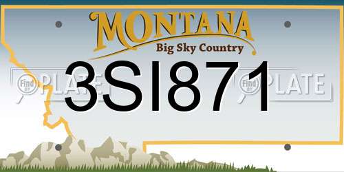 3SI871 Montana License Plate