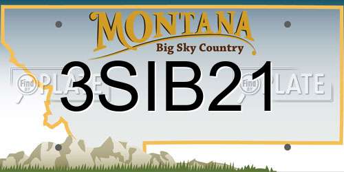 3SIB21 Montana License Plate