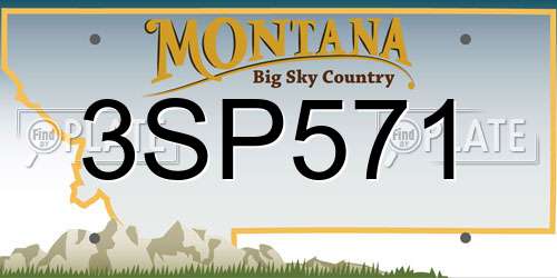3SP571 Montana License Plate