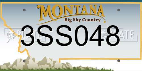 3SS048 Montana License Plate