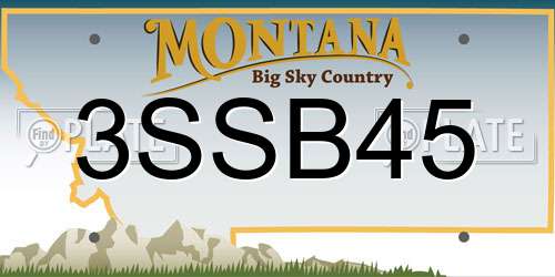 3SSB45 Montana License Plate