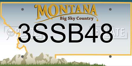 3SSB48 Montana License Plate