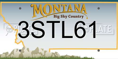 3STL61 Montana License Plate