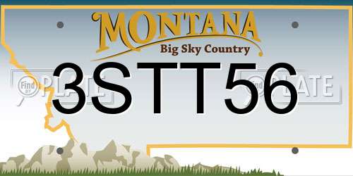 3STT56 Montana License Plate