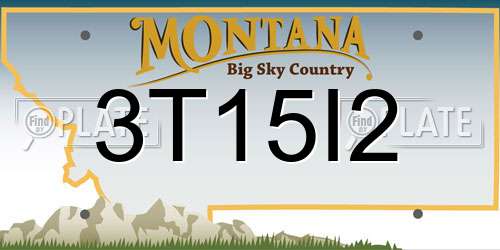 3T15I2 Montana License Plate