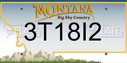 3T18I2 Montana License Plate