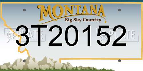 3T20152 Montana License Plate