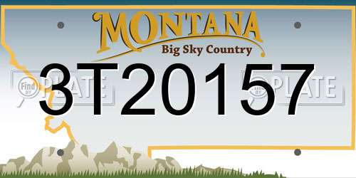 3T20157 Montana License Plate