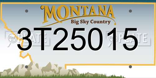 3T25015 Montana License Plate