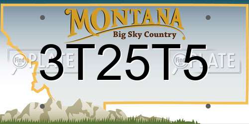 3T25T5 Montana License Plate