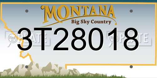 3T28018 Montana License Plate