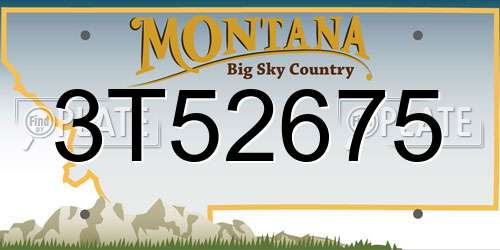 3T52675 Montana License Plate