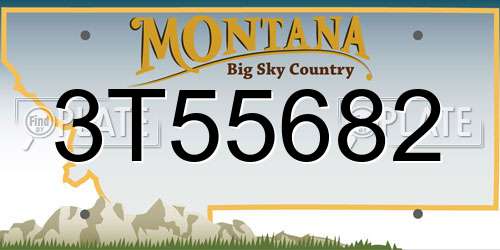 3T55682 Montana License Plate