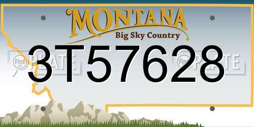 3T57628 Montana License Plate