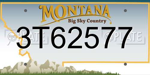3T62577 Montana License Plate