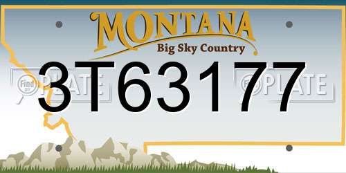 3T63177 Montana License Plate
