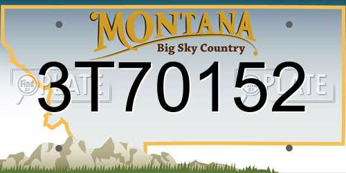 3T70152 Montana License Plate