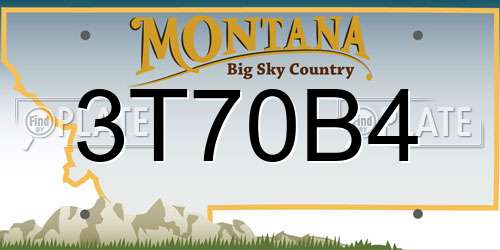 3T70B4 Montana License Plate