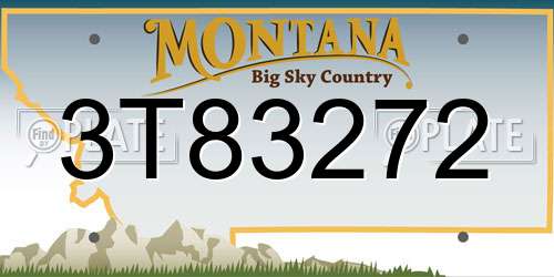 3T83272 Montana License Plate