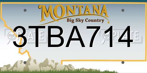 3TBA714 Montana License Plate