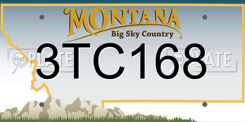 3TC168 Montana License Plate