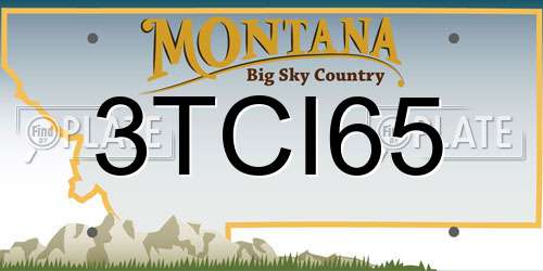 3TCI65 Montana License Plate