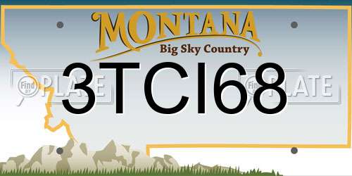 3TCI68 Montana License Plate