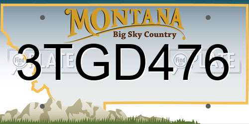 3TGD476 Montana License Plate