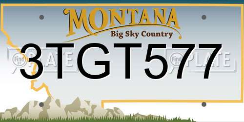 3TGT577 Montana License Plate