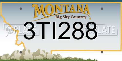 3TI288 Montana License Plate