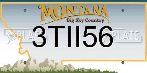 3TII56 Montana License Plate