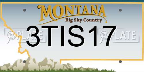 3TIS17 Montana License Plate