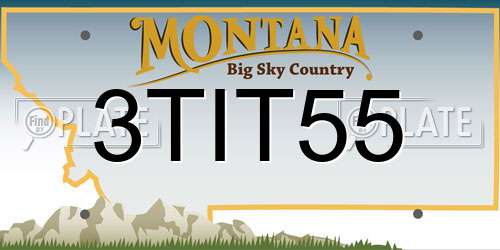 3TIT55 Montana License Plate